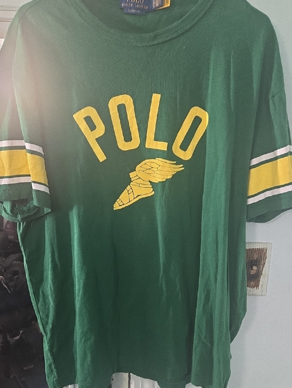 Polo by Ralph Lauren Green Tee with Yellow Graphic